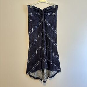 Patagonia Women S Kamala Convertible Asymmetrical Midi Skirt Halter Dress Blue